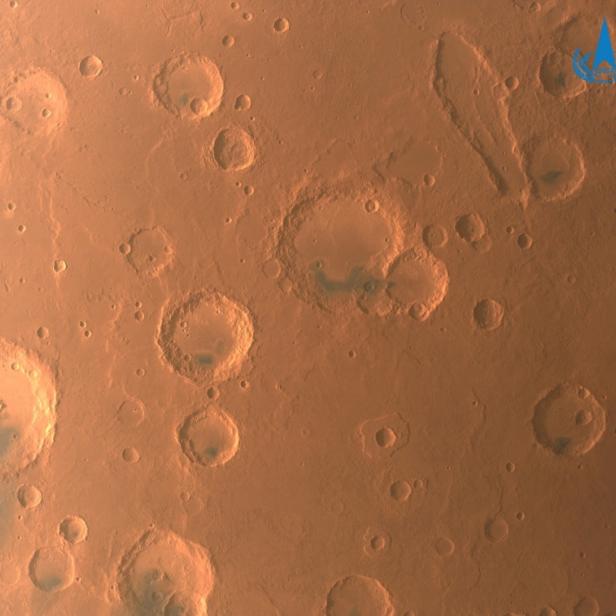 Handout image of Mars taken by China's Tianwen-1 unmanned probe