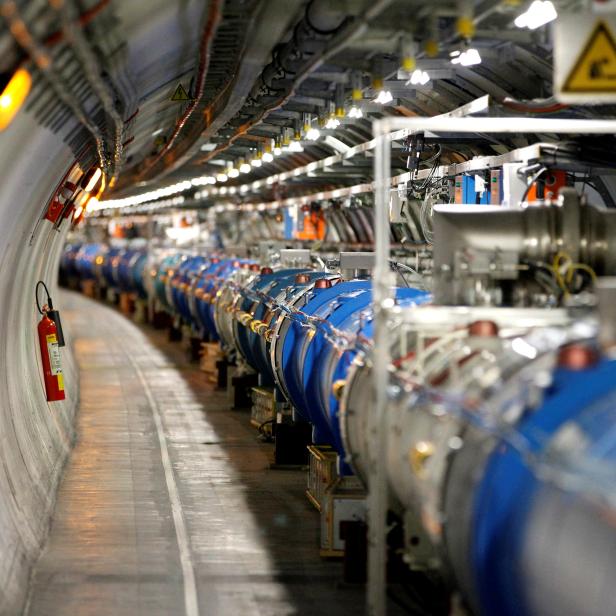 FILE PHOTO: A general view of the Large Hadron Collider (LHC) experiment is seen during a media visit at the Organization for Nuclear Research (CERN) in the French village of Saint-Genis-Pouilly near Geneva in Switzerland