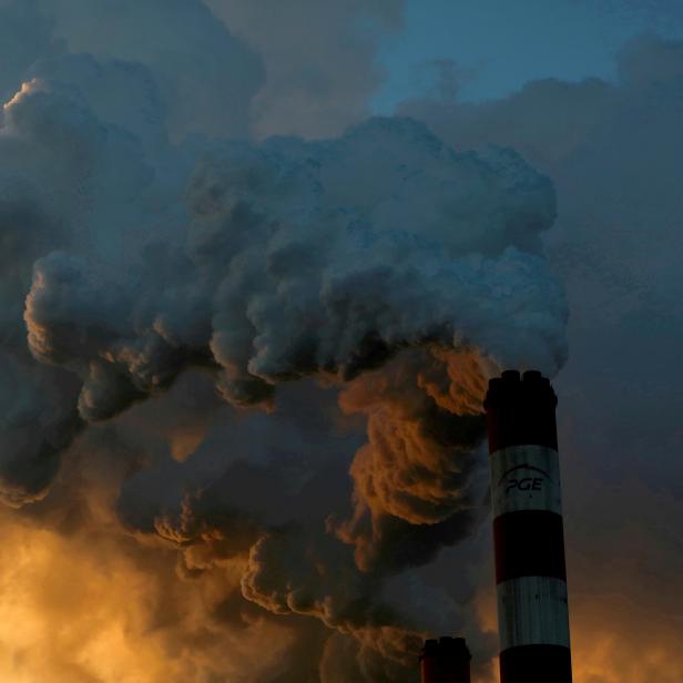 FILE PHOTO: Smoke and steam billow from Belchatow Power Station, Europe's largest coal-fired power plant, near Belchatow