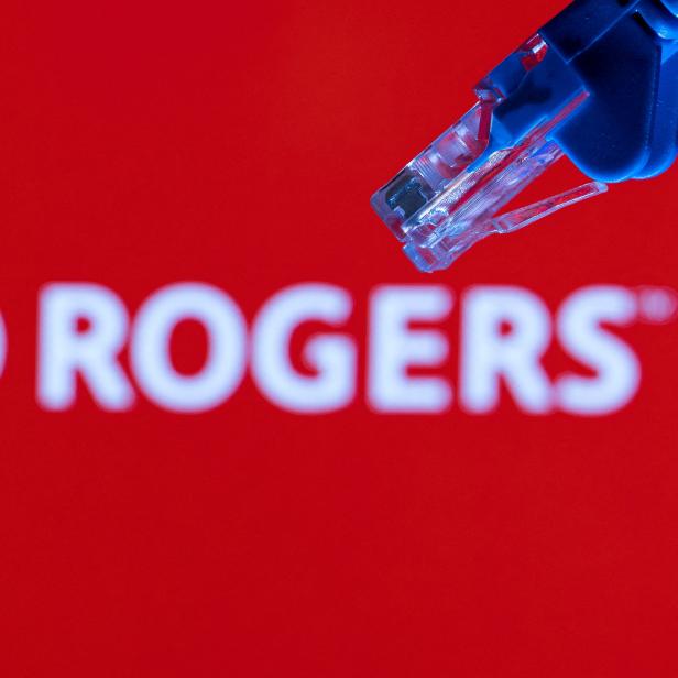 FILE PHOTO: Illustration shows Rogers Communications logo