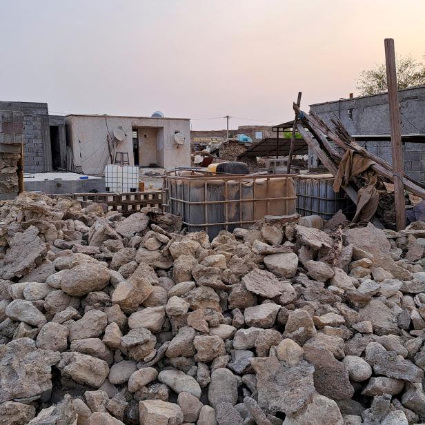 Aftermath of earthquake in Iran