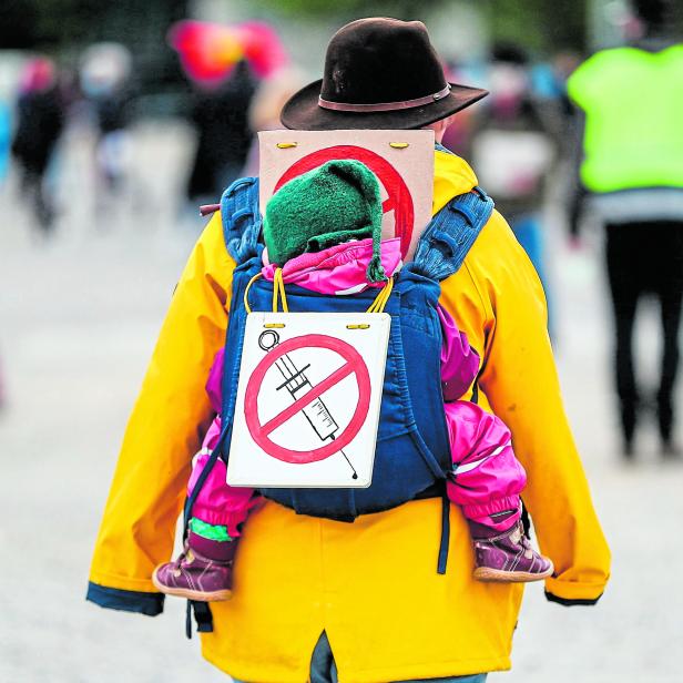 Impfgegner auf Demonstration