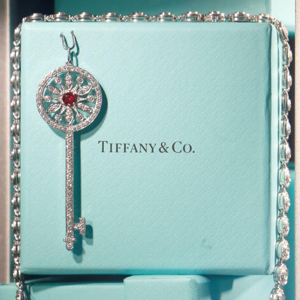 FILE PHOTO: Tiffany & Co. jewelry is displayed in a store in Paris