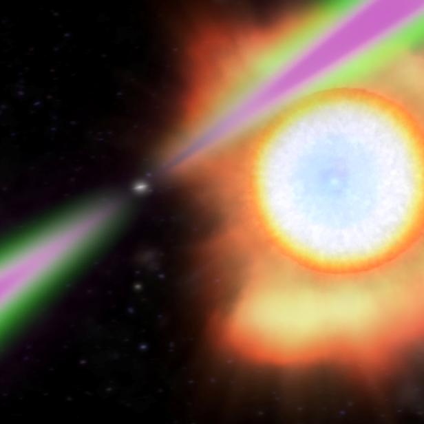 Spinning neutron star periodically swings its radio and gamma-ray beams past Earth