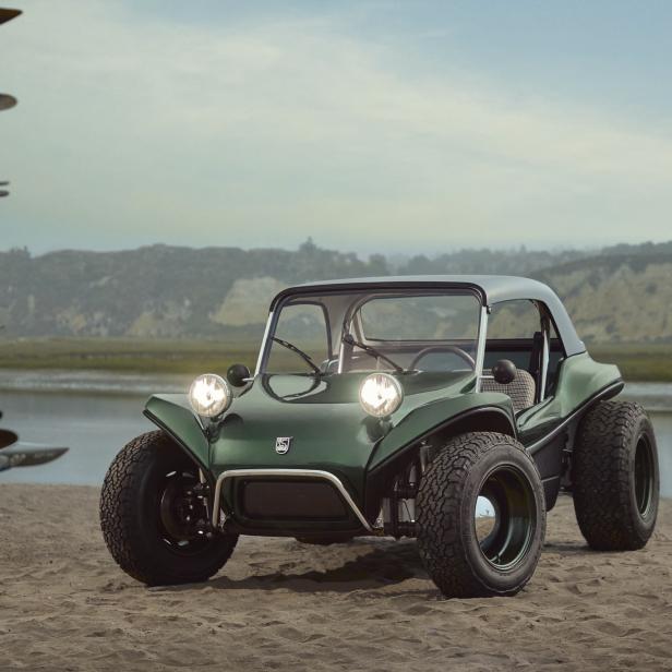 Der neue E-Buggy erinnert an den legendären Meyers-Manx-Buggy aus den 60er Jahren. 