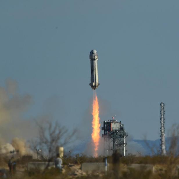 New-Shepard-Rakete bei einem früheren Start im März 2022