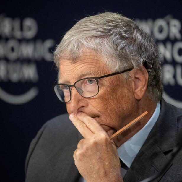 FILE PHOTO: Gates, co-chairman of the Bill & Melinda Gates Foundation attends a news conference in Davos