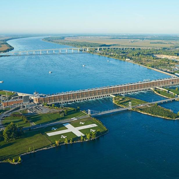 Ein Wasserkraftwerk von Hydro Quebec