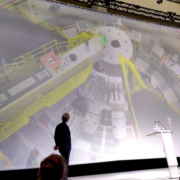 Präsentation eines virtuellen Modells vom Kernfusionsreaktor ITER beim Siemens Business Media Day 2022