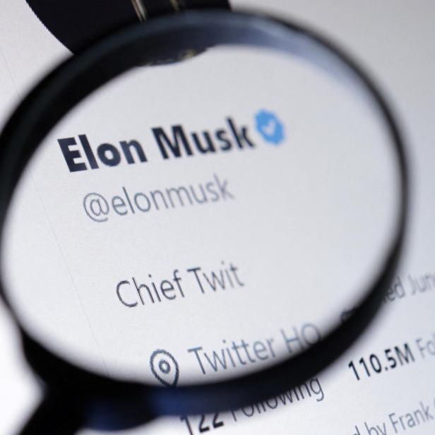 Illustration shows Elon Musk's Twitter account