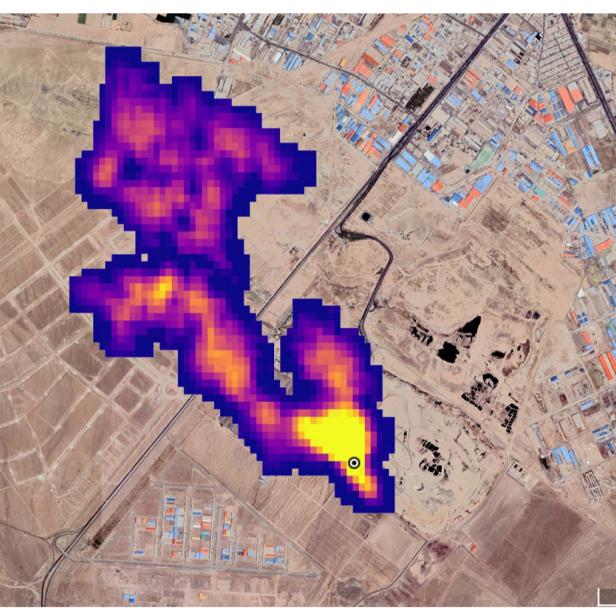 Methanemissionen von einer Müllhalde bei Teheran, Iran