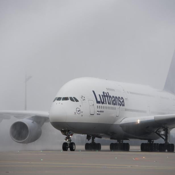 Airbus A380 stationed in Munich