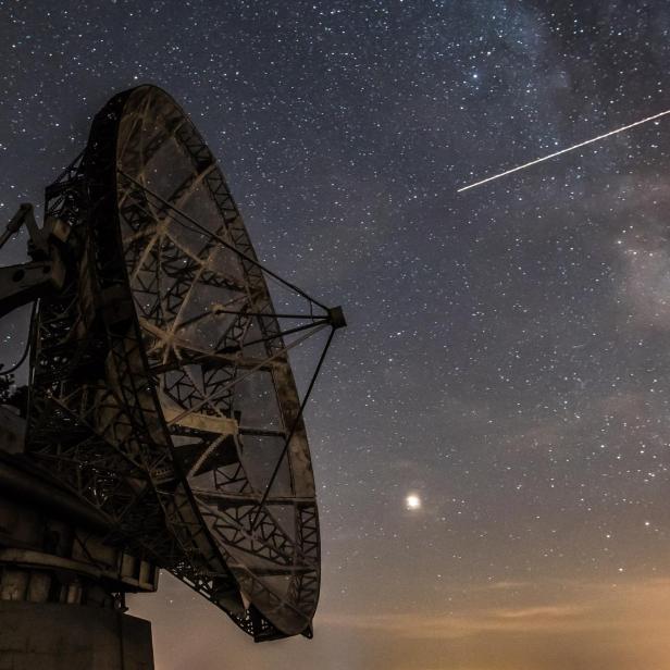 Perseid meteor shower in Czech Republic (Symbolbild)