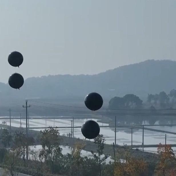 China setzt Luftballons zur Luftabwehr ein.