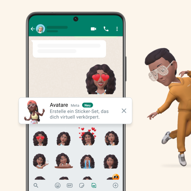 WhatsApp erlaubt jetzt auch Avatare.