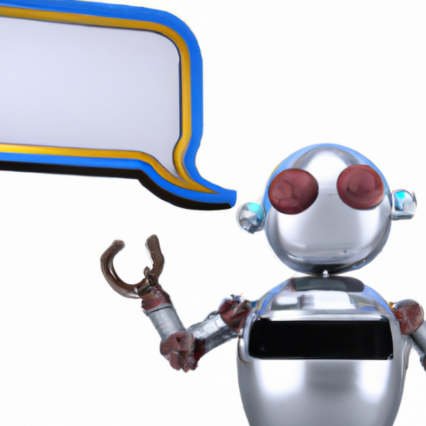 DALL-E-Bild: "robot with speech bubble"