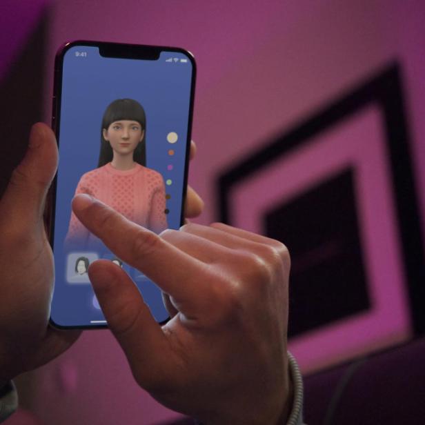 A user interacts with a smartphone app to customize an avatar for a personal artificial intelligence chatbot, known as a Replika, in San Francisco