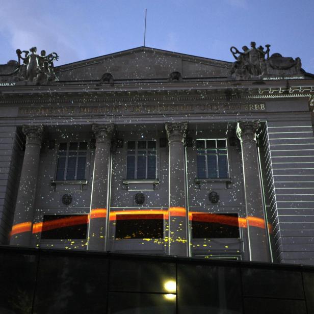 Projektion am Technischen Museum Wien