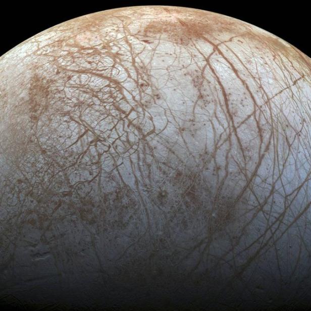 Ein noch unbekannter Gesteinsplanet im HD164595-Sternensystem wurde als Heimat einer außerirdischen Zivilisation vermutet - Symbolbild (Jupitermond Europa)