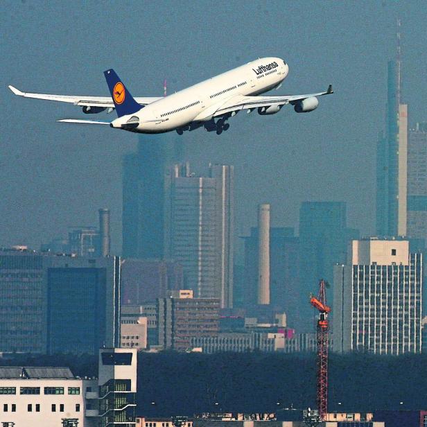 A340 hebt in Frankfurt ab