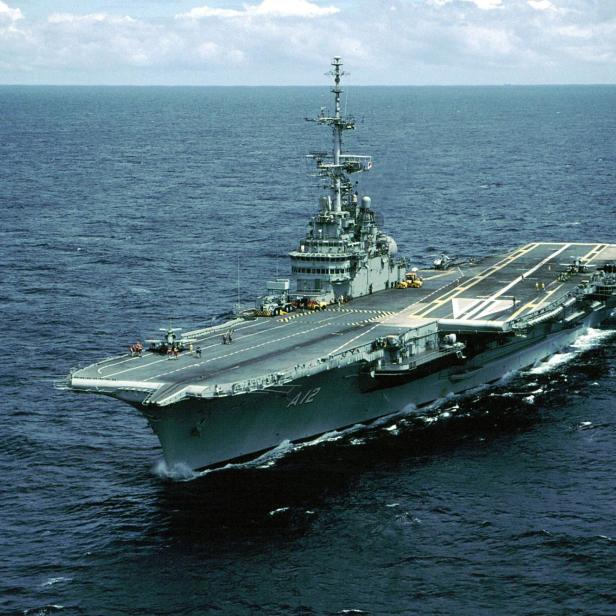 A handout picture of Brazilian aircraft carrier Sao Paulo