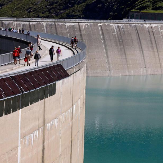 Die Wassermassen im Stausee Mooserboden in Salzburg sind quasi zwischengespeicherter Strom