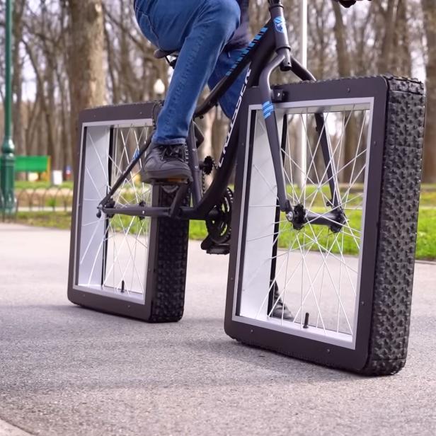 Wie funktioniert ein Fahrrad mit viereckigen Rädern?