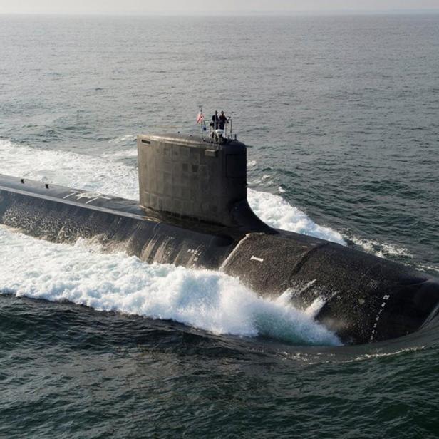 FILE PHOTO: The Virginia-class USS North Dakota submarine is seen during bravo sea trials in this U.S. Navy handout picture