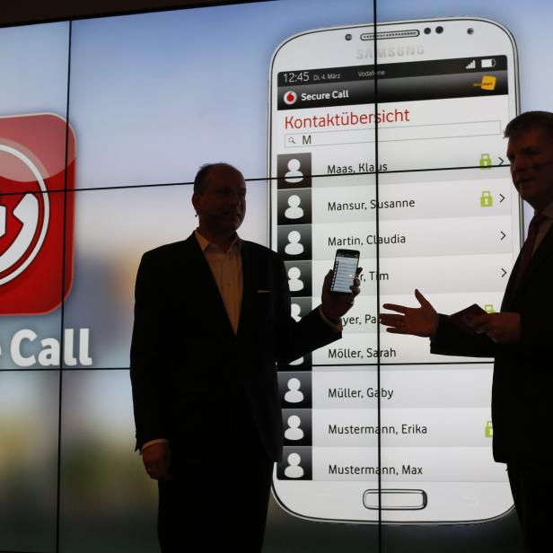 Secusmart beim Vodafone-Stand auf der Cebit 2014