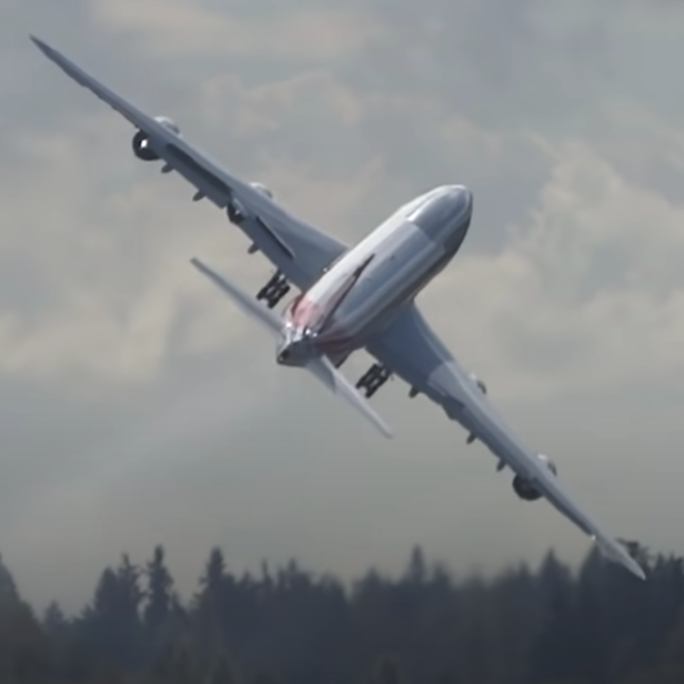 Boeing 747 verabschiedet sich mit extrem riskantem "Wing Wave"