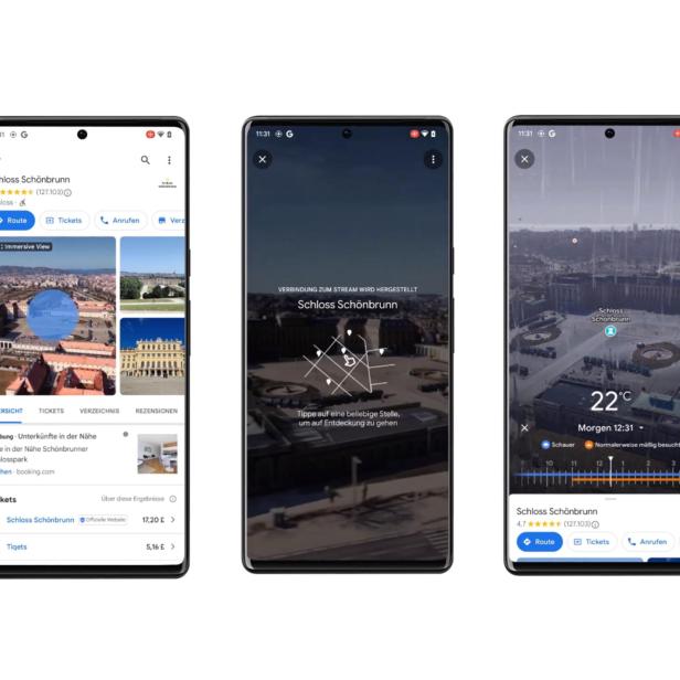 Mit Immersive View lassen sich Sehenswürdigkeiten genauer betrachten.