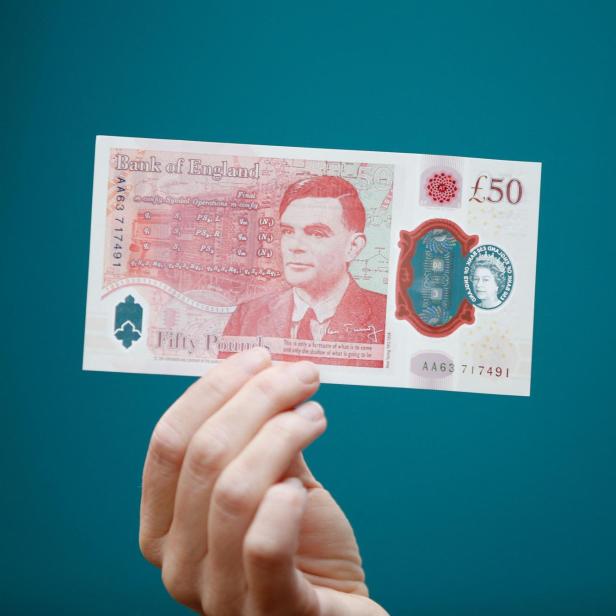 Alan Turing auf einer Banknote