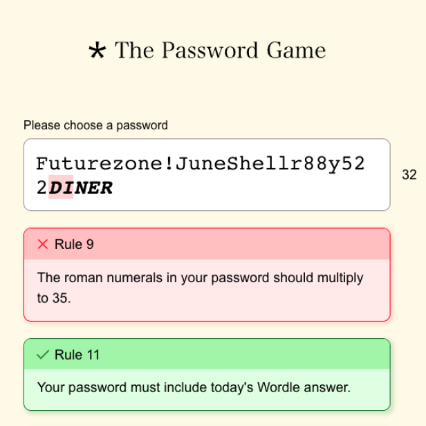 "The Password Game" treibt Nutzer in den Wahnsinn