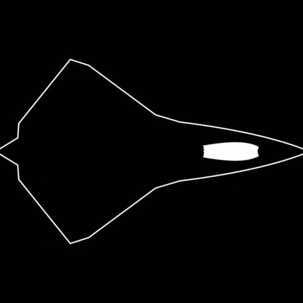 Silhouette von NGAD Kampfjet-Desgin von Skunk Works, der Entwicklungsabteilung von Lockheed Martin