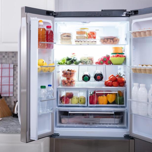 Close-up Of An Open Refrigerator