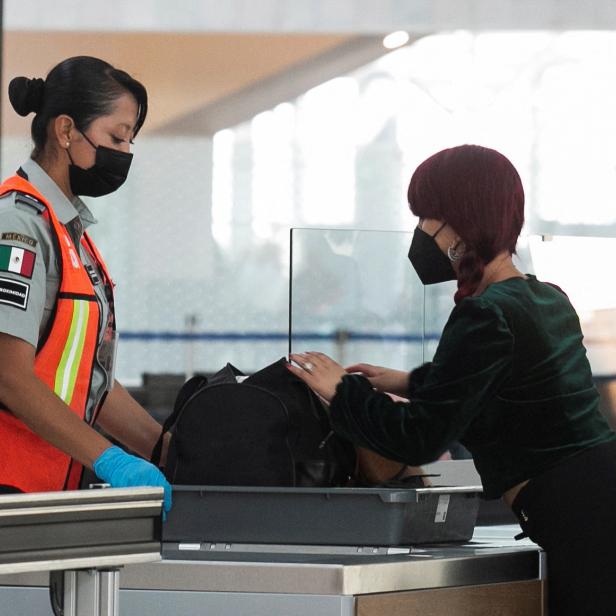 Tour to show the facilities of the new Felipe Angeles international airport, in Zumpango