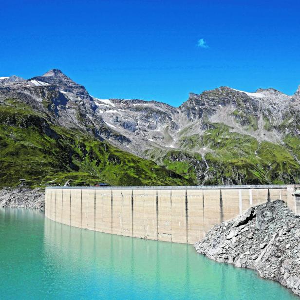 Der Stausee Mooserboden ist die erste Stufe der Kraftwerksgruppe Kaprun.