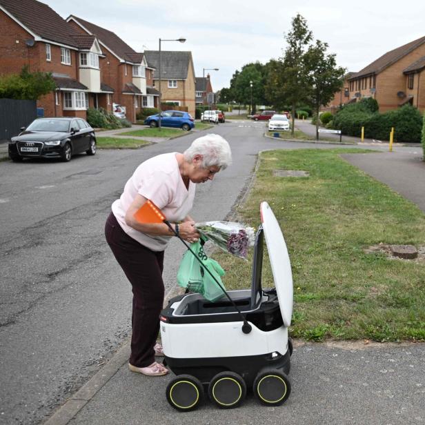 Lieferroboter in England