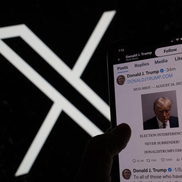 Trumps Twitter-Profil auf einem Smartphone