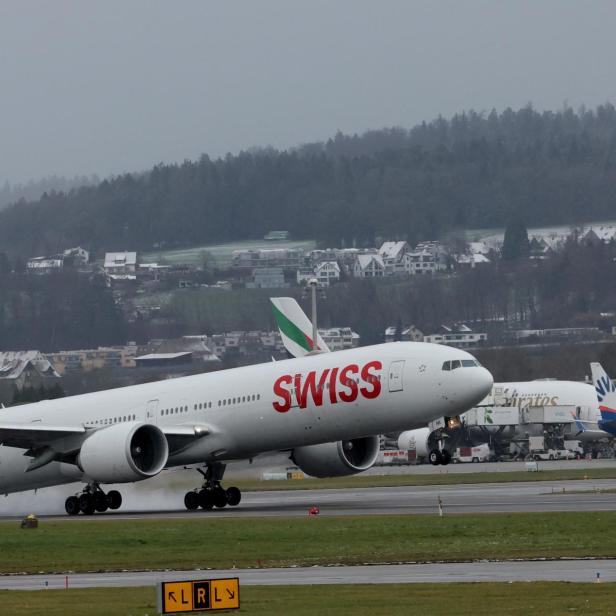 Eine Boeing 777-300ER der Swiss