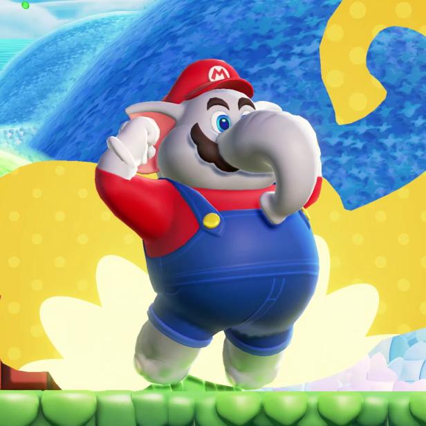 Eines der neuen Power-Upgrades: Mario als Elefant