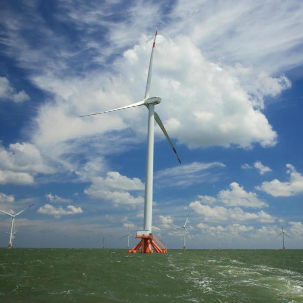 Goldwind Windkraftanlage in einem Offshore-Windpark