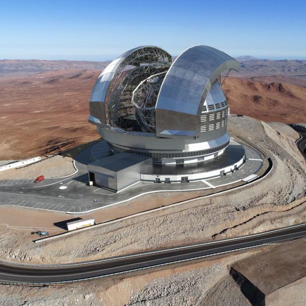 So wird das fertige Extremly Large Telescope (ELT) aussehen