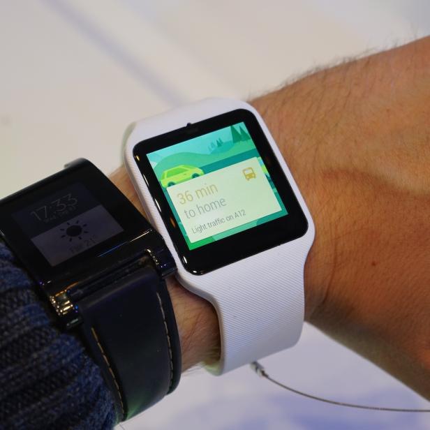 Die Sony SmartWatch 3 im futurezone-Hands-on