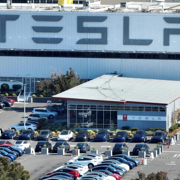 Tesla-Fabrik in Fremont Kalifornien.