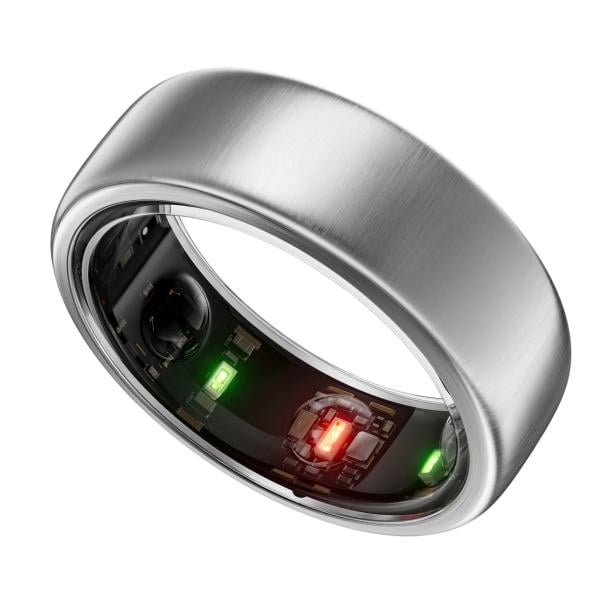 Ein mit leuchtenden Sensoren gespickter Smart Ring von Oura 