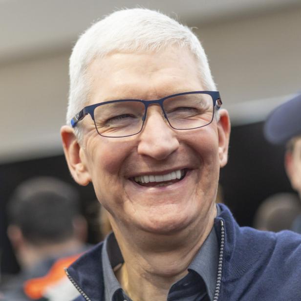 Apple-CEO Tim Cook hat einen Grund, gut gelaunt zu sein.