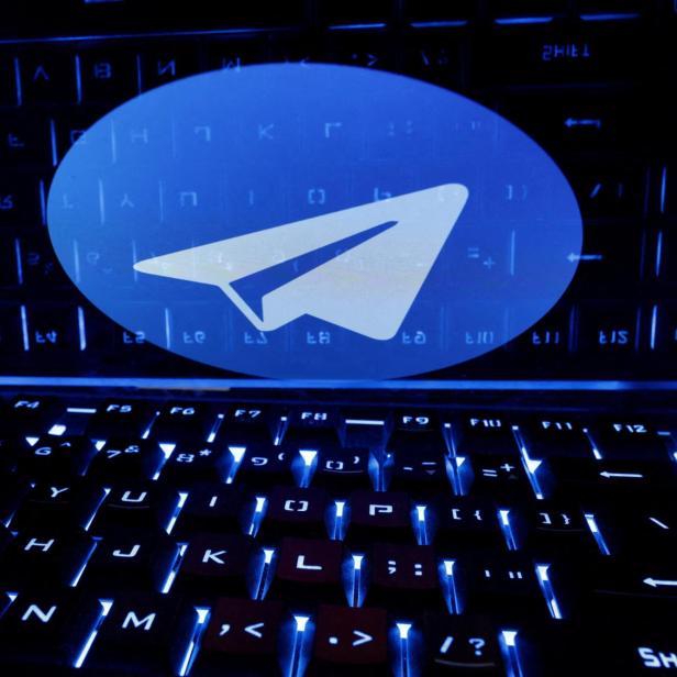 FILE PHOTO: Illustration shows Telegram logo