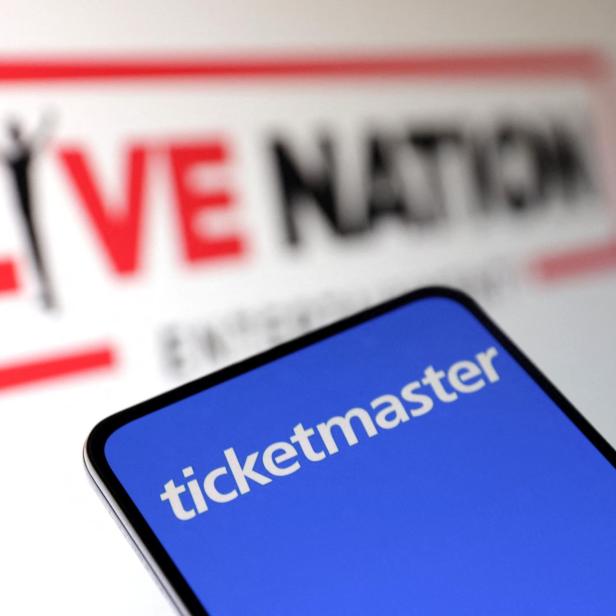 Illustration shows Live Nation Entertainment and Ticketmaster logos