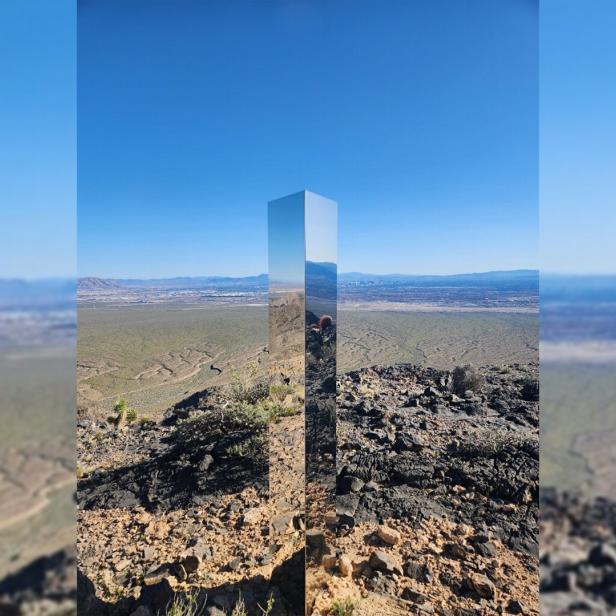 Mysteriöser Monolith in der Wüste von Las Vegas gesichtet